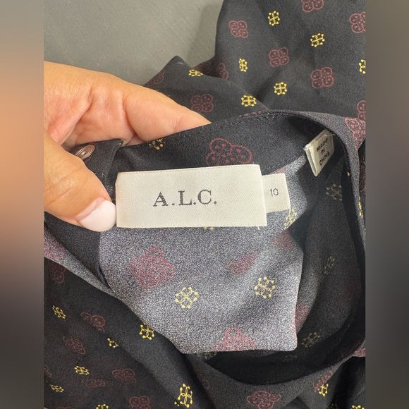 A.L.C geometric 100% Silk Dress - Picture 4 of 9